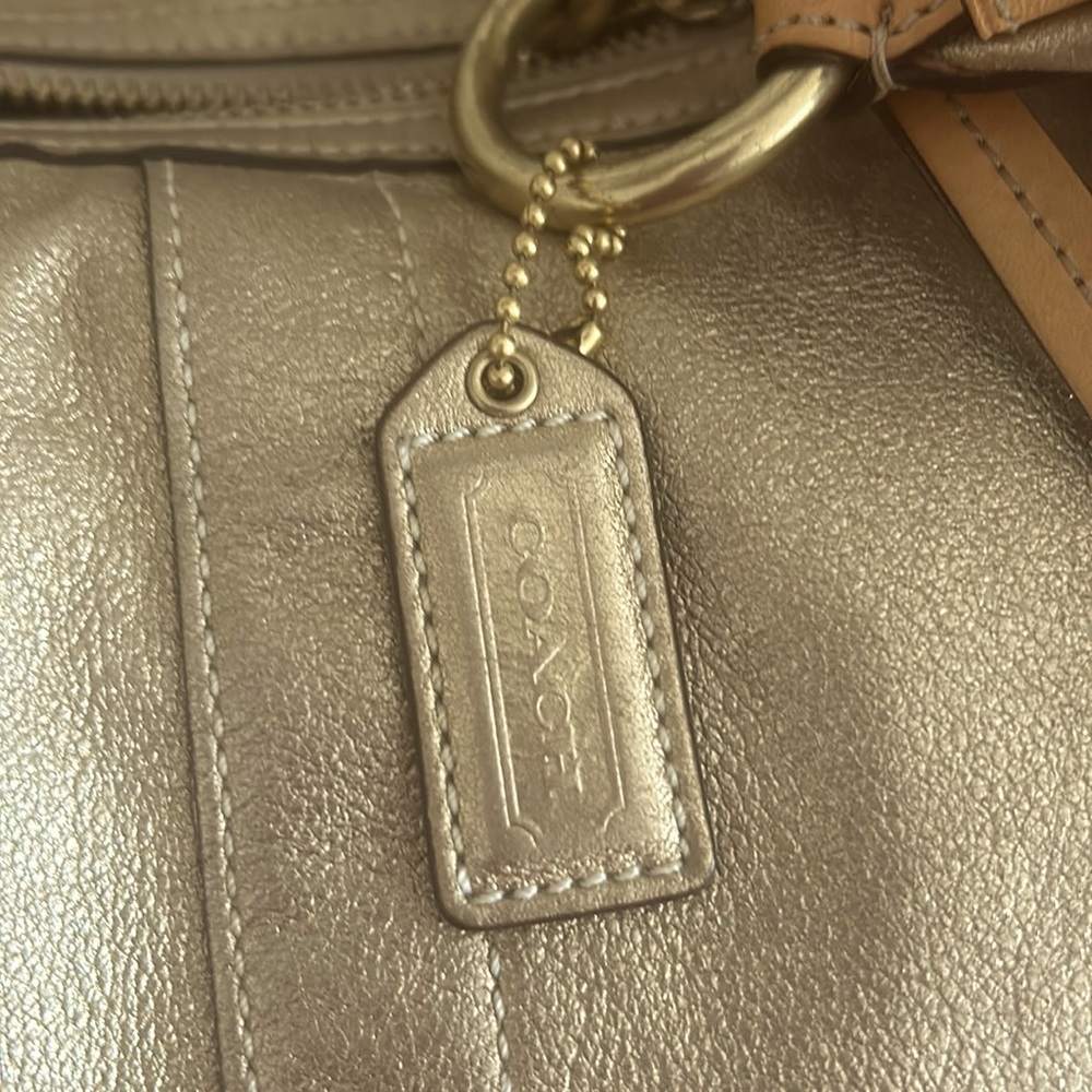 Coach gold med size handbag